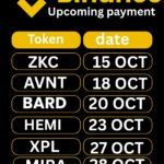 Binance upcoming payment October 2025